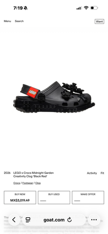 LEGO x Crocs Midnight Garden
Creativity Clog 'Black Red'
